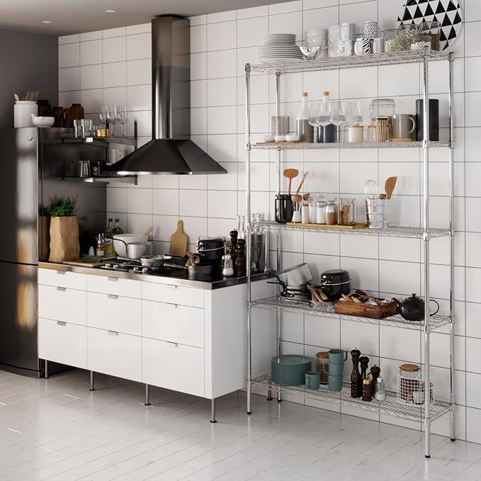 Regal Altair 14" Deep x 48" Wide x 86" Height Wire Shelving Kit | 5-Tier | NSF - Image 8