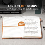 CAGIE Lined Journal for Men Women, Tree Growth Ring Leather Bound Journal - Image 3