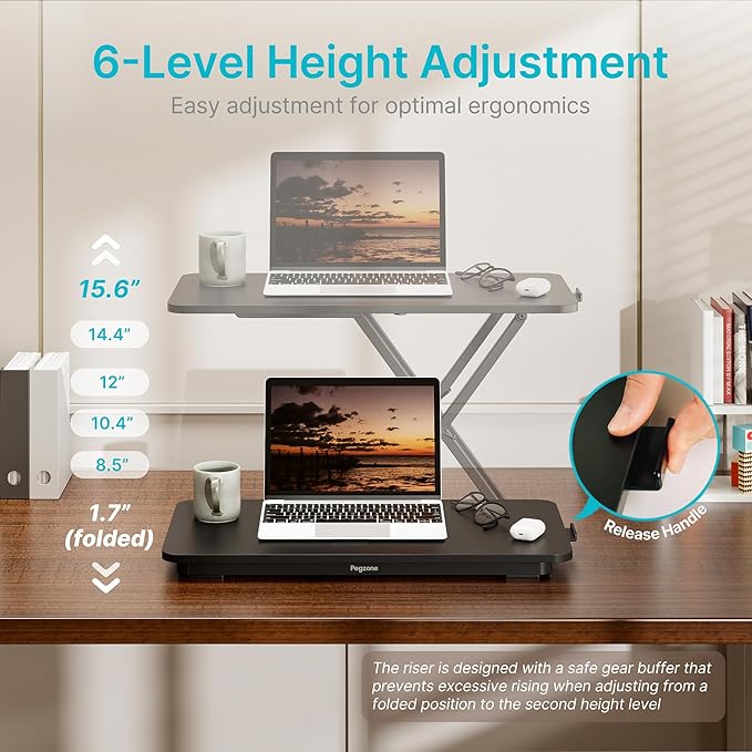 PEGZONE Keyboard and Mouse Riser, Height Adjustable keyboard stand - Image 2