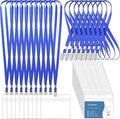100 Pcs Lanyards for ID Badges and 100 Pcs Clear Name Tag Holders Reusable by Lecpeting