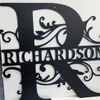 Personalized Metal Name Signs, Split Letter Monogram Wall Decor, Custom Last - Image 6