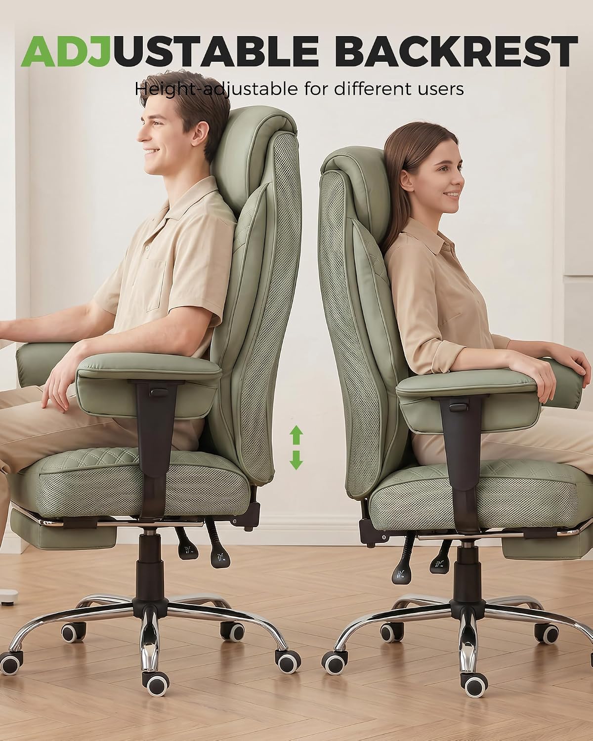 GTPLAYER Big and Tall Office Chair Computer Gaming Chair with Footrest