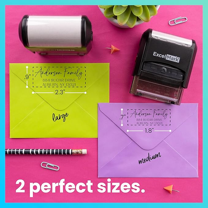 ExcelMark Personalized Return Address Stamp – Custom Self Inking Rubber Stamp - Image 4
