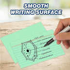 Chell Extra Heavyweight Index Cards 3x5 Inch, No Bleed-Through, Ruled Front and - Image 5