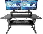 Rocelco 46" Large Height Adjustable Standing Desk Converter - Image 2
