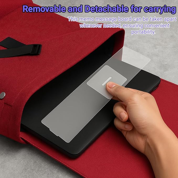 Removable Sticky Note Holder, Acrylic Desktop Memo Message Board, Transparent - Image 7