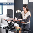 VIVO 28 inch Desk Converter, K Series, Height Adjustable Sit to Stand Riser - Image 4