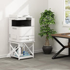 Fannova 23.6 x 23.6 Inches Large Printer Stand, 2 Tier Square Printer Table - Image 6