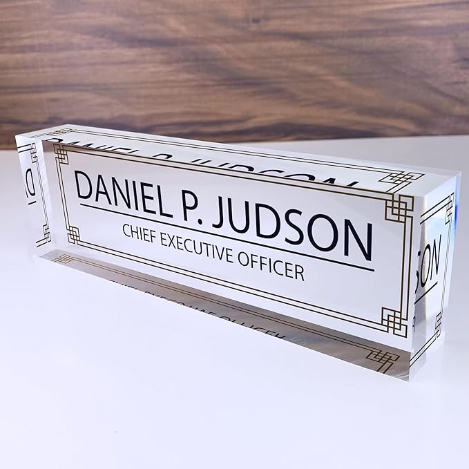 Custom Acrylic Name Plate Personalize Desk Plaque - Image 2