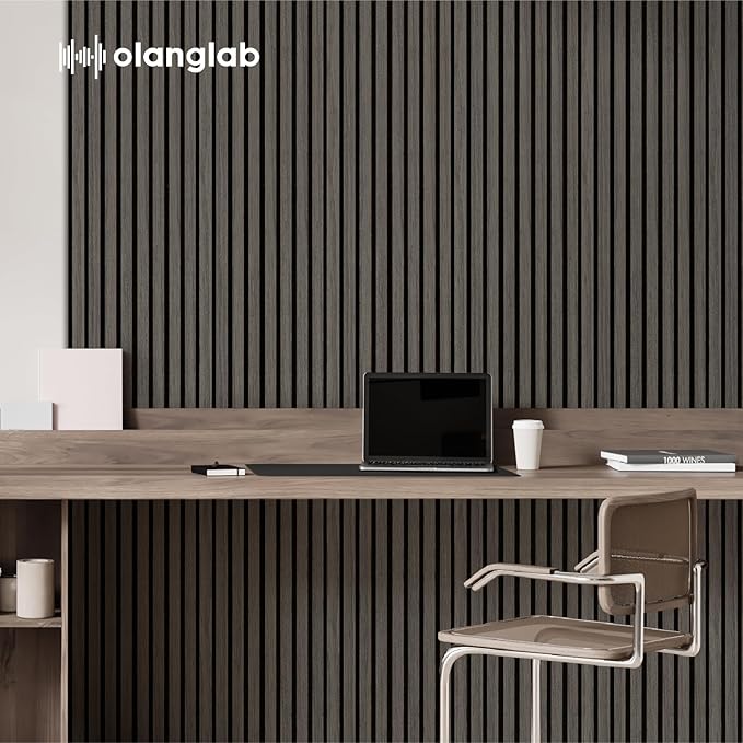 Olanglab Wood Slat Wall Panels 4 Pack, Wooden Acoustic Wall Panels, 94.5"x12.6" - Image 9