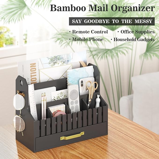 Bamboo Mail Organizer Countertop - Image 2