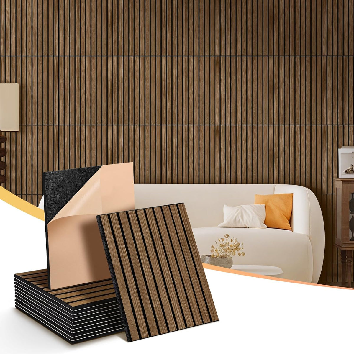16" x 12" acoustic panels 12 pack, self-adhesive, main product view