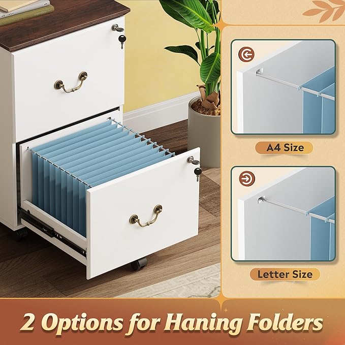 DEVAISE File Cabinet 2-Drawer, Small Office Furniture - Image 4