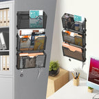 SUPEASY Magnetic File Holder, 3 Pack File Folder Organizer, Wall File Organizer - Image 2