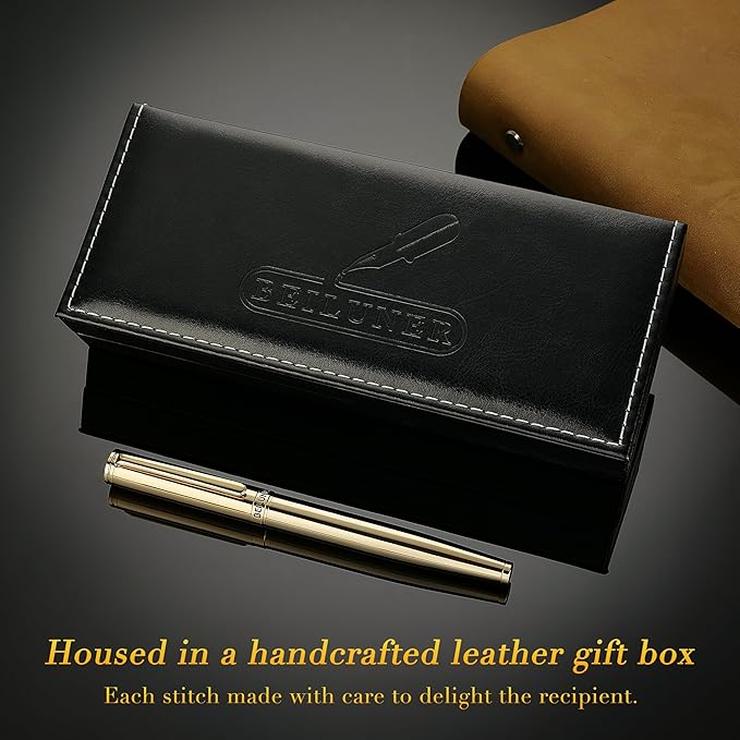 BEILUNER Gold Fountain Pen, Stunning Luxury Pens - Image 7