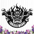 Custom Motorcycle Skull Metal Sign Personalized Biker Name Sign Custom Garage by HengMeiZiK