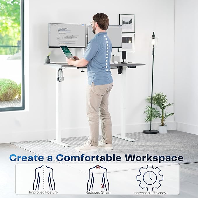 VIVO Electric 55 x 28 in Standing Desk, Memory Height Adjustment, 1B Series - Image 4
