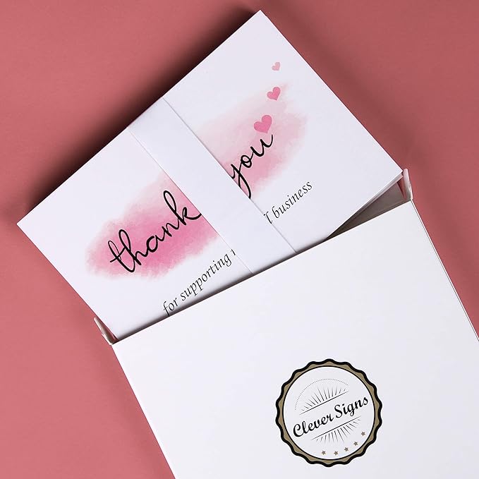 100 Thank You For Supporting My Small Business Cards, Elegant and Professional - Image 2