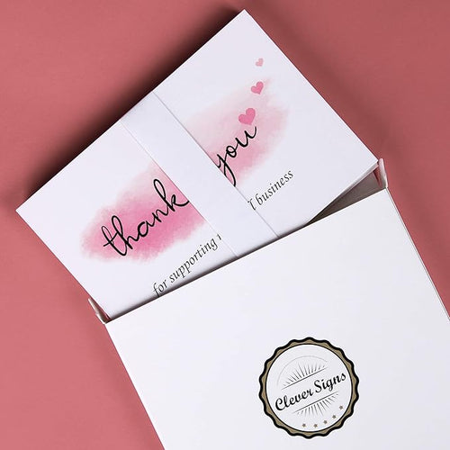 100 Thank You For Supporting My Small Business Cards, Elegant and Professional - Image 2