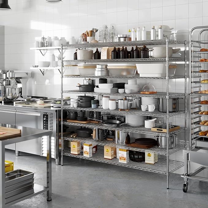 Regal Altair 24" Deep x 72" Wide x 74" Height Wire Shelving Kit | 8-Tier | NSF - Image 4