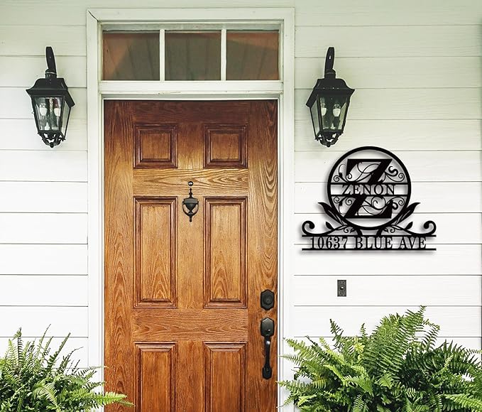 Personalized House Number Monogram Sign, Custom Address Sign - Image 2