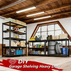 72" h storage shelves,storage shelves heavy duty,2400lbs metal, side view