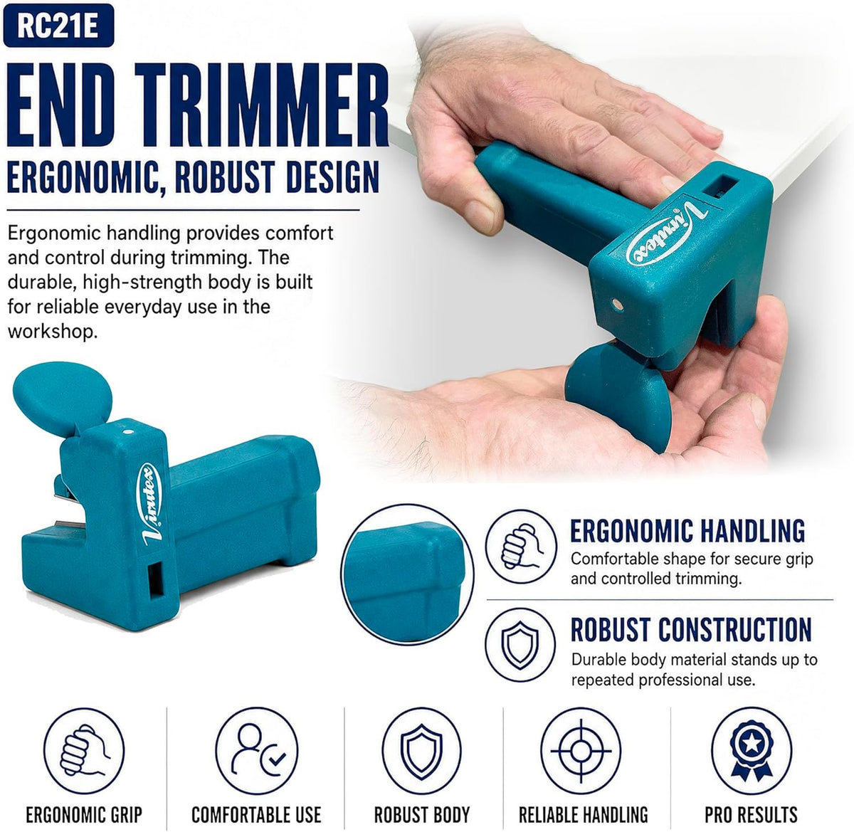 Virutex RC21E Veneer End Trimmer, Edge Banding Cutter for PVC, Melamine &...