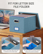 Oterri File Organizer with Lid, File Box, File Cabinet - Image 4