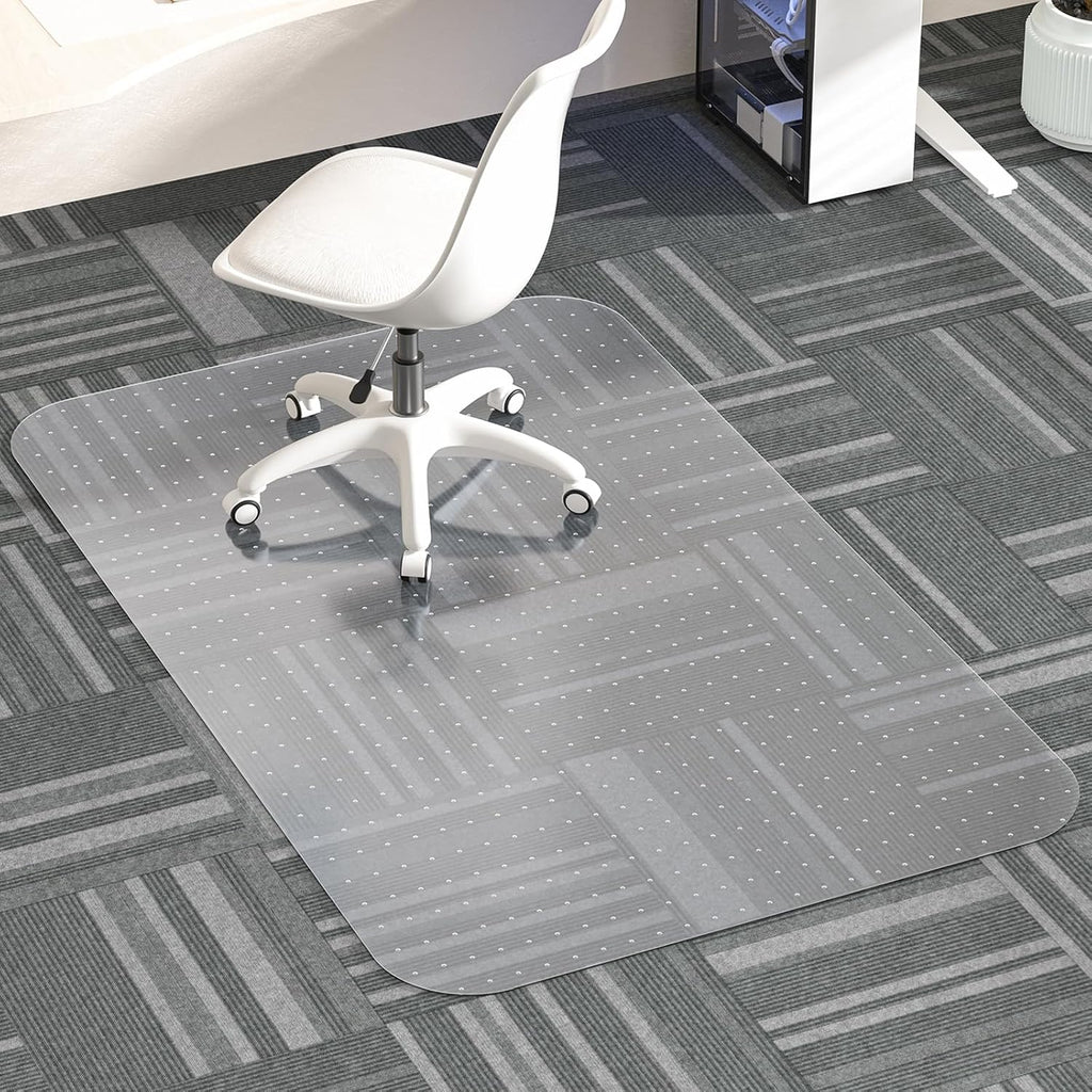 Office Chair Mat for Carpet, 30" X 48" X 0.09" Desk Chair Mat for Carpet Floors, Clear and Thick Rolling Computer Chair Mats with Non-Slip Studded for Home and Office Low Pile Carpets