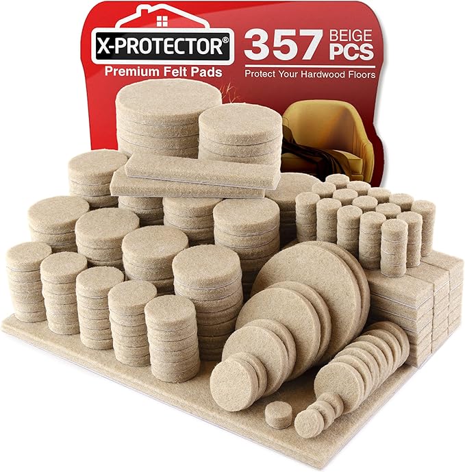 X-Protector 357 pcs Beige Felt Furniture Pads by X-Protector