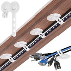 Nearockle Cable Management Under Desk, Adjustable Self-Adhesive Silicone Cable by ELECTRONICSORGANIZATION