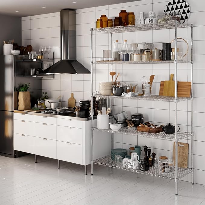 Regal Altair 21" Deep x 54" Wide x 86" Height Wire Shelving Kit | 5-Tier | NSF - Image 8