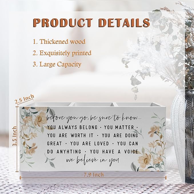 Exqcom Before You Go Inspirational Pen Pencil Holder, Motivational Gifts - Image 6