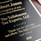 Personalized Award Plaque for Employee Apprecication and Recognition - Making a Difference Award - Choose Your Style and Size (10.5x13 Rose Piano Wood)