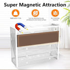 KZWKRG 4 Tier Magnetic File Holder, Large Capacity Mesh Hanging Wall Organizer - Image 4