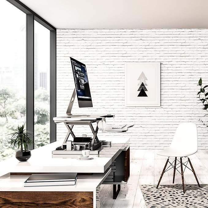 VERSADESK® Electric Standing Desk Converter, 40 Inch Large PowerPro™ Height - Image 3