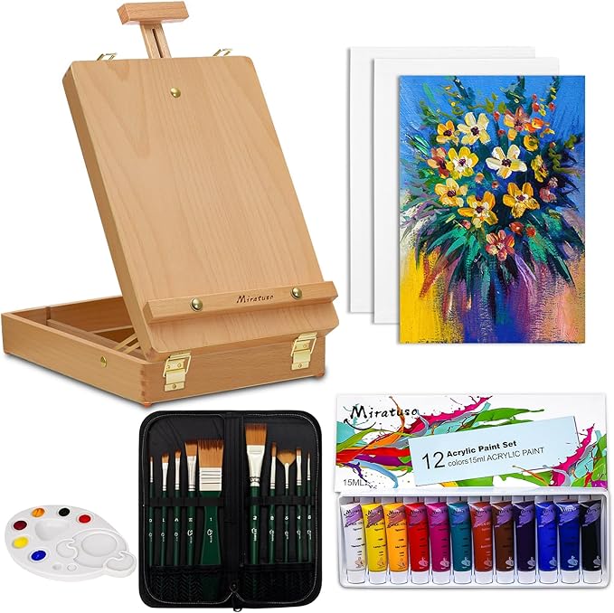 Deluxe Art Supplies 27 Pieces Art Set by Miratuso