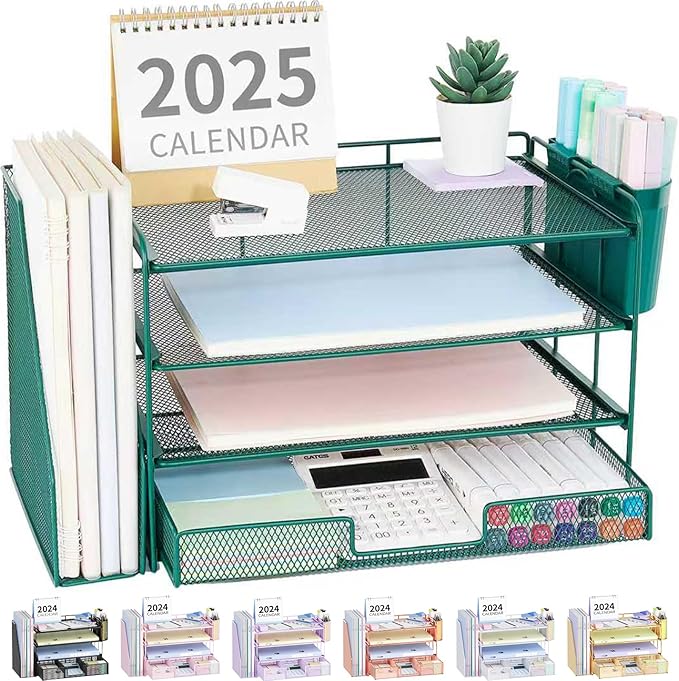 OPNICE Desk Organizer, 4-Tier Desktop File Organizer by OPNICE
