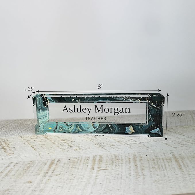 Personalized Desk Name Plate, Custom Acrylic Name Plate, Gift - Image 3