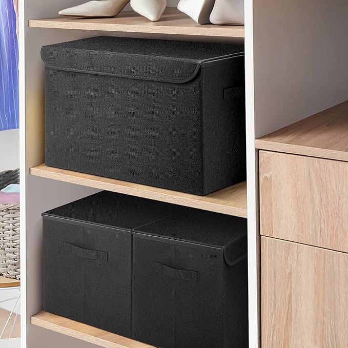 Bagnizer Large 17" 42 Quarts Collapsible Stackable Storage Bins - Image 7