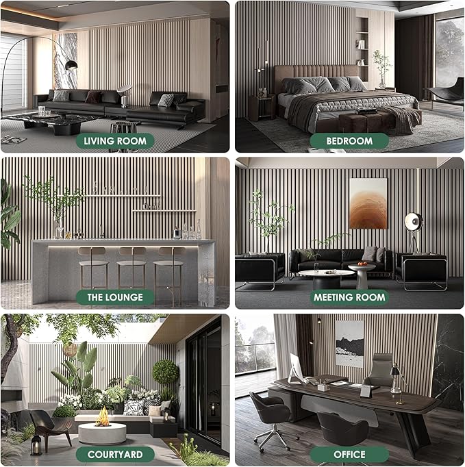 VallisCo 4-Piece Wood Slat Acoustic Panels - Image 7