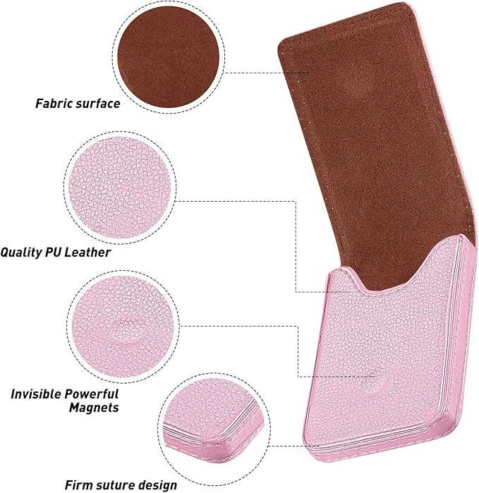 Outus 2 Pieces Business Card Holder, PU Leather Business Card Case Pocket Wallet - Image 3