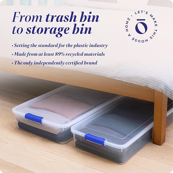 HOMZ 2-Pack Under Bed Storage, 60 Quart, and Towels - Image 7