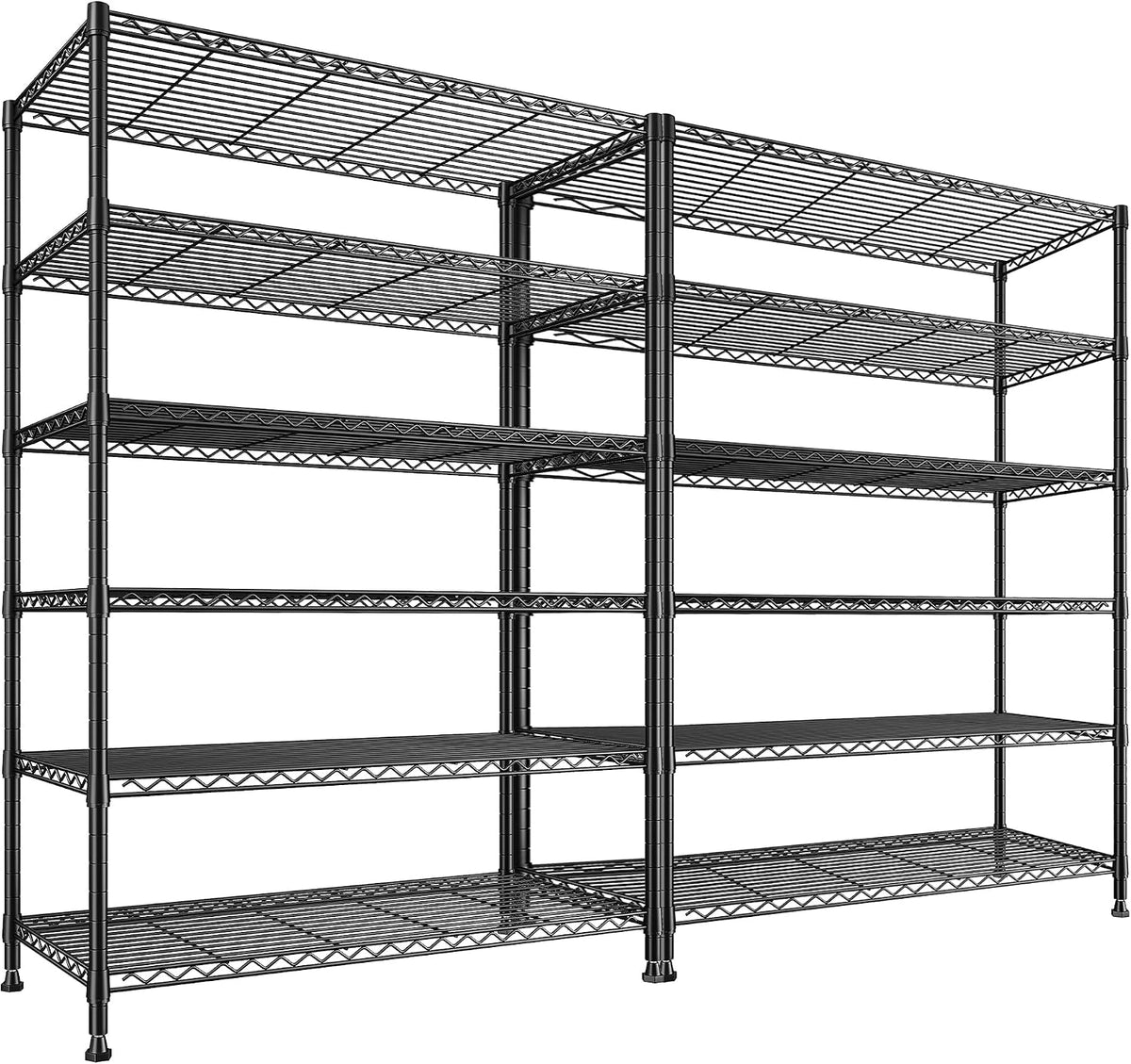 REIBII 75''H Storage Shelves Metal Shelving Unit, 6 Tier Wire Shelving