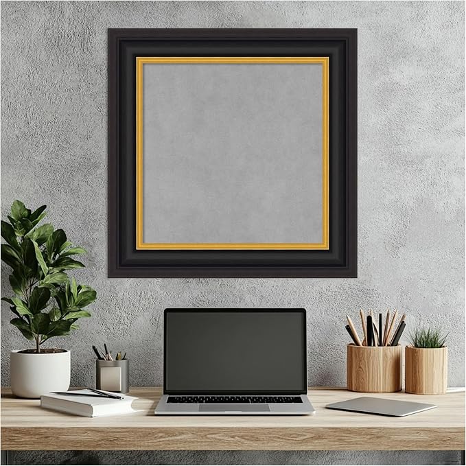 Amanti Art Black Framed Magnetic Board 22x22 Small Vision Board - Image 6