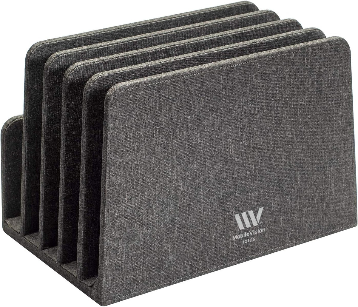 MobileVision Executive Dark Gray Desktop File Folder Organizer and Paper Tray...