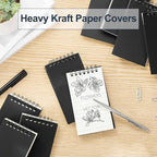 Tenceur 6 Pcs Pocket Notebook Bulk Small 3x5 Inch Spiral Notepads Mini Top - Image 3