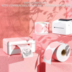 MFLABEL 2" 750 Pink Circle Direct Thermal Stickers Labels Roll, Compatible - Image 4