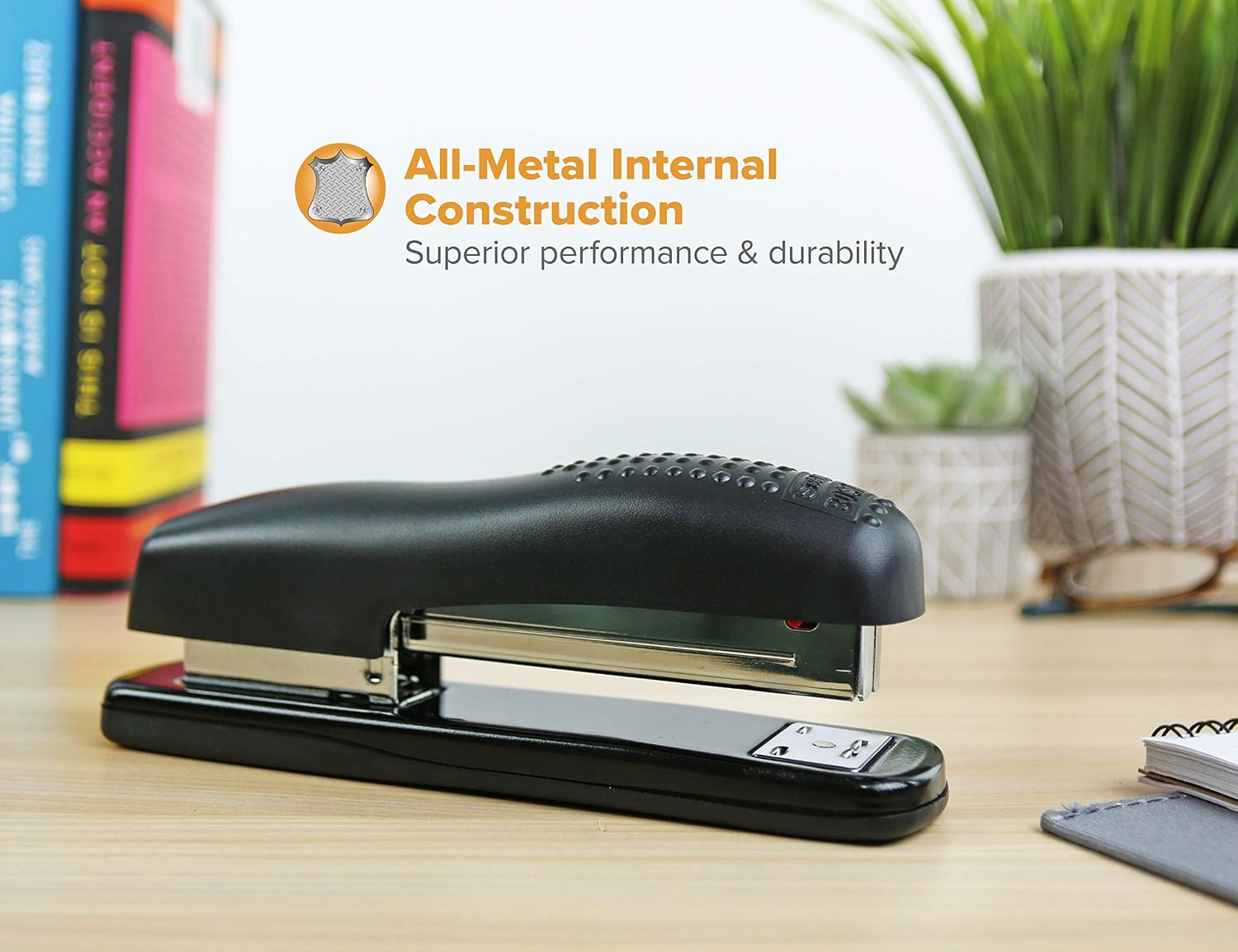 Bostitch Office Ergonomic 20 Sheet Desktop Stapler, Black, 24-Pack