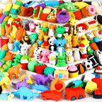 URSKYTOUS 110Pcs Animal Erasers Kids Desk Pets Pencil Erasers 3D Puzzle Eraser by URSKYTOUS